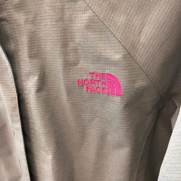 The North Face HyVent 2.5L Hooded Rain Windbreaker Jacket Gray Pink Women’s S - Picture 8 of 12
